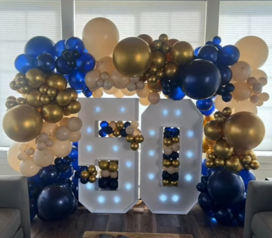 Litery marquee z podświetleniem LED - dekoracje weselne